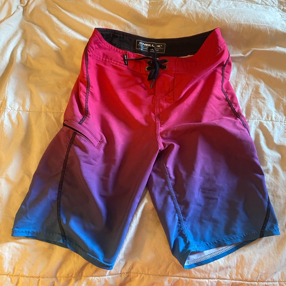O'Neill Hyperfreak Men's Pink, Purple and Blue Swim Trunks